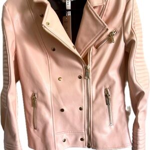 House of cb Sassie Leather pink jacket